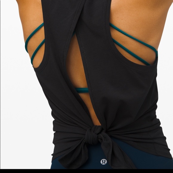 lululemon athletica Tops - Black Lululemon Tie Back Tank